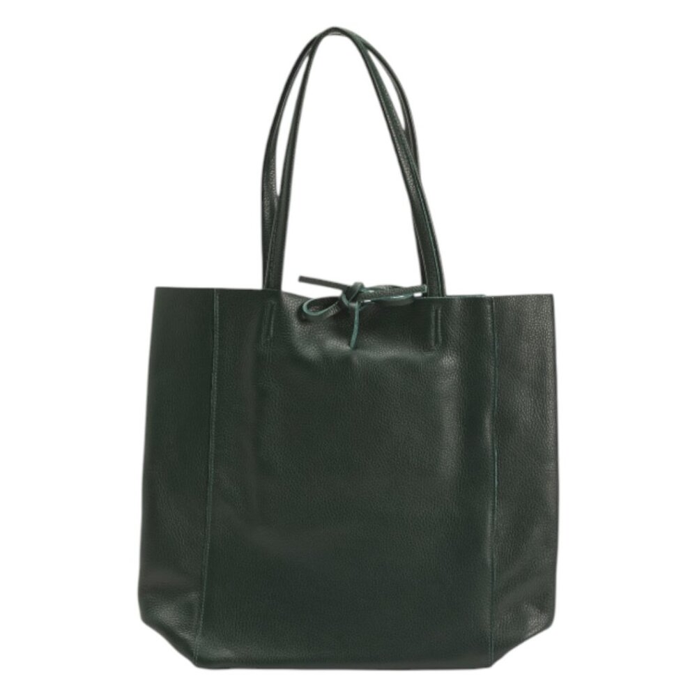 MARLON Made In Italy Leather Unlined Shopper Tote